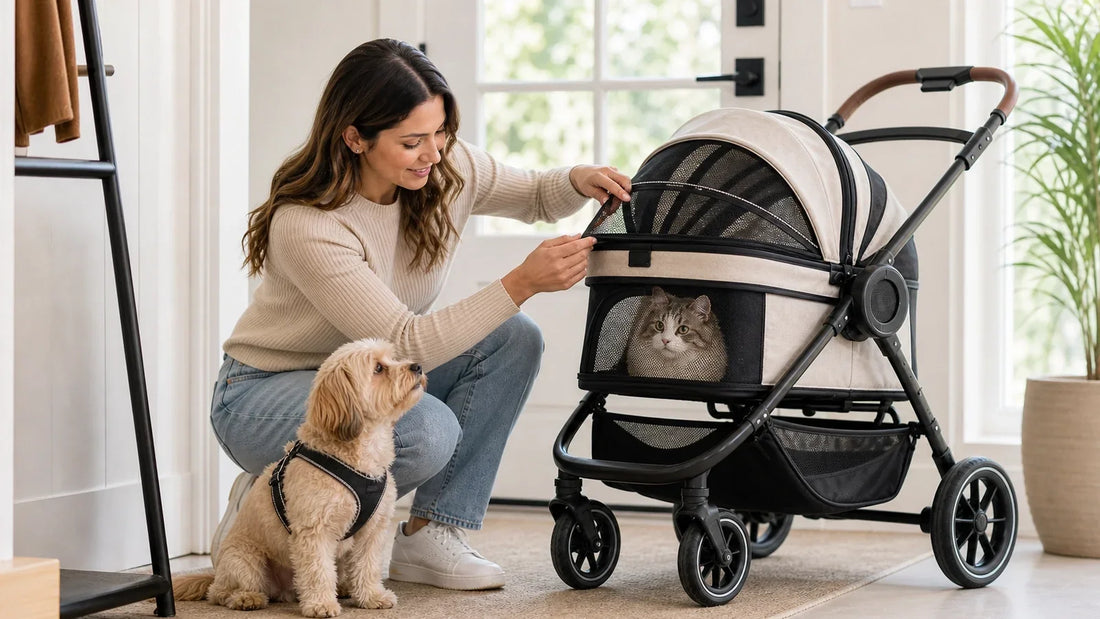 Pet stroller safety tips for dogs and cats