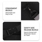 Pet carrier buckle detail with detachable side release buckle