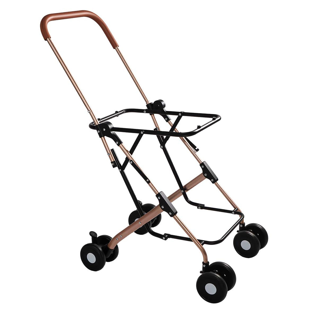 3-in-1 Double Pet Stroller with Detachable Carriers for Dogs & Cats(Khaki)