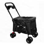 Foldable 4-Wheel Pet Stroller with Shockproof Wheels, Up to 33 lb