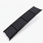 Extended black 71-inch foldable dog car ramp with carpeted surface