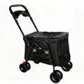 Foldable All-Terrain Pet Stroller for Dogs & Cats up to 33 lbs (Black)