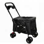 Foldable All-Terrain Pet Stroller for Dogs & Cats up to 33 lbs (Black)