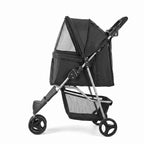Foldable 3-Wheel Pet Stroller - Up to 35 lbs