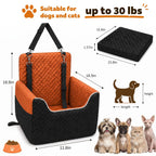 Pet car seat size guide for dogs and cats up to 30 lbs