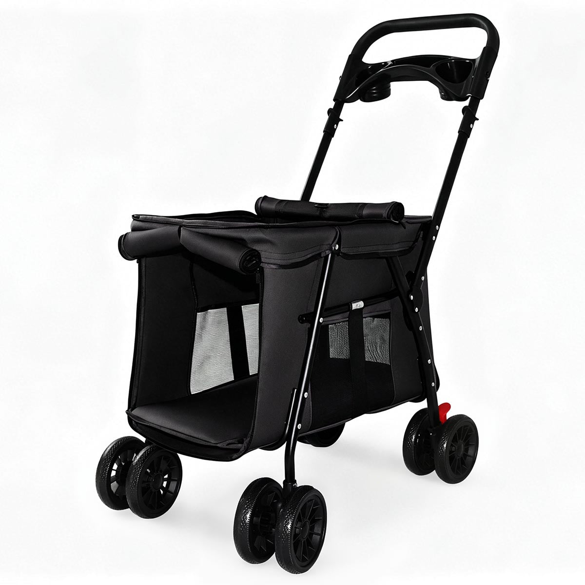 Foldable All-Terrain Pet Stroller for Dogs & Cats up to 33 lbs (Black)