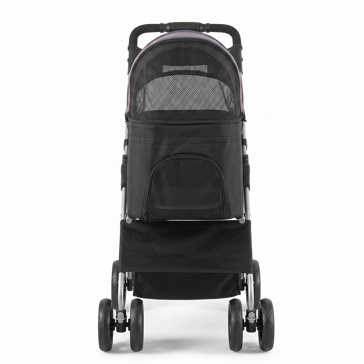 Foldable 4-Wheel Pet Stroller with Detachable Cabin