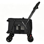Foldable All-Terrain Pet Stroller for Dogs & Cats up to 33 lbs (Black)