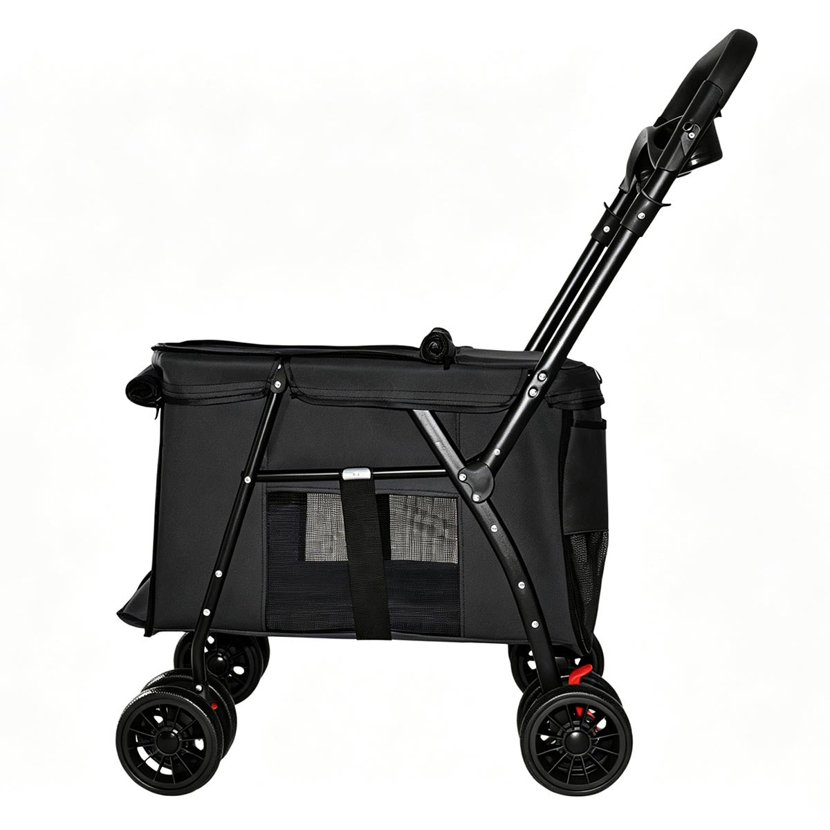 Foldable All-Terrain Pet Stroller for Dogs & Cats up to 33 lbs (Black)