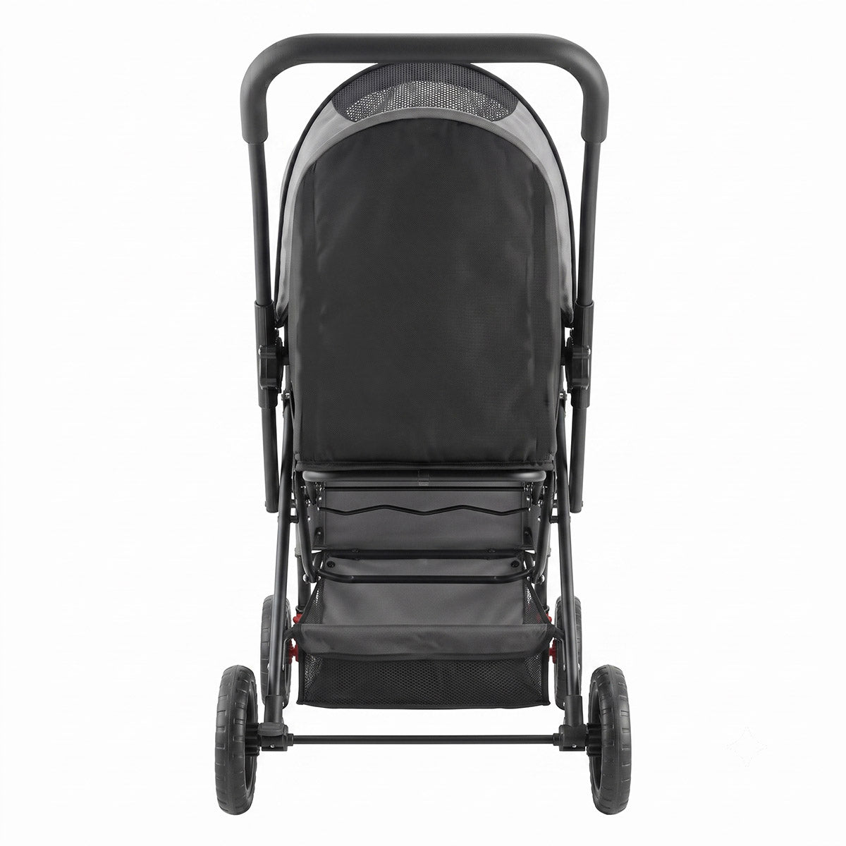 Foldable 4-Wheel Dog & Cat Stroller with Mesh Windows