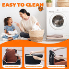 Washable pet car seat with removable cushion and detachable backrest