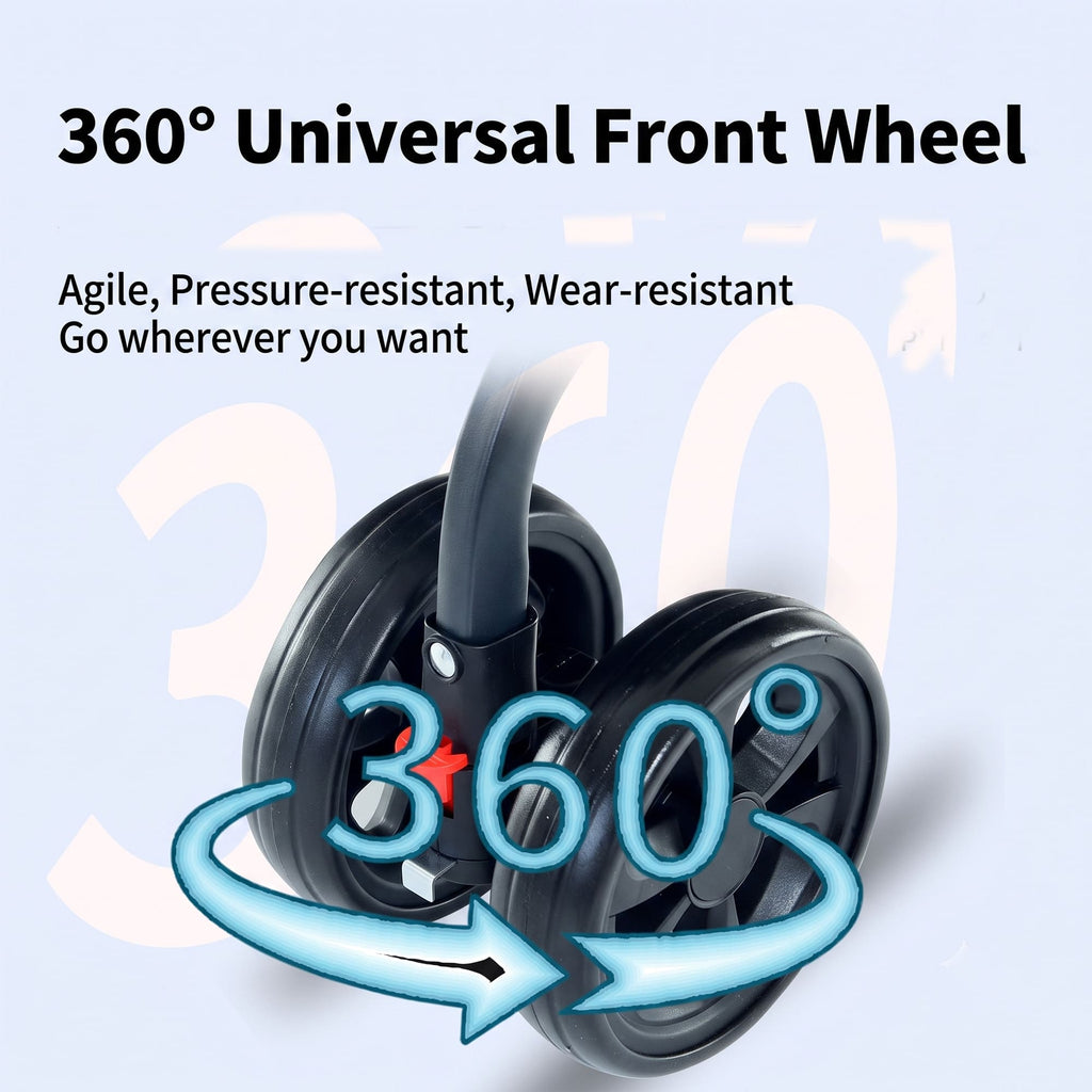 Pet stroller 360 degree universal front wheel close-up