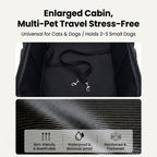 Large pet stroller cabin with breathable thickened Oxford fabric