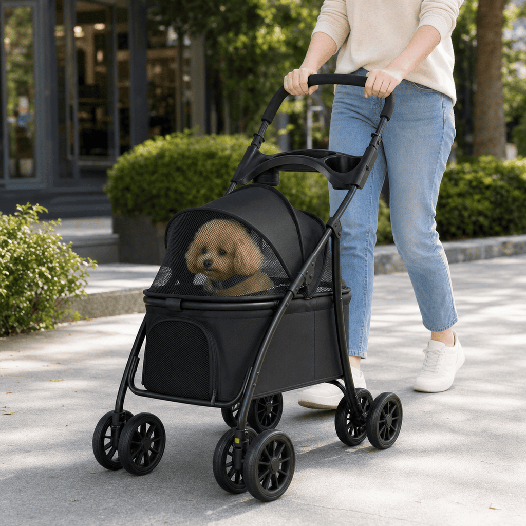 Foldable Pet Stroller for Small and Medium Dogs & Cats