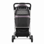 Foldable 4-Wheel Pet Stroller with Detachable Cabin
