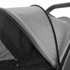Foldable 4-Wheel Dog & Cat Stroller with Mesh Windows