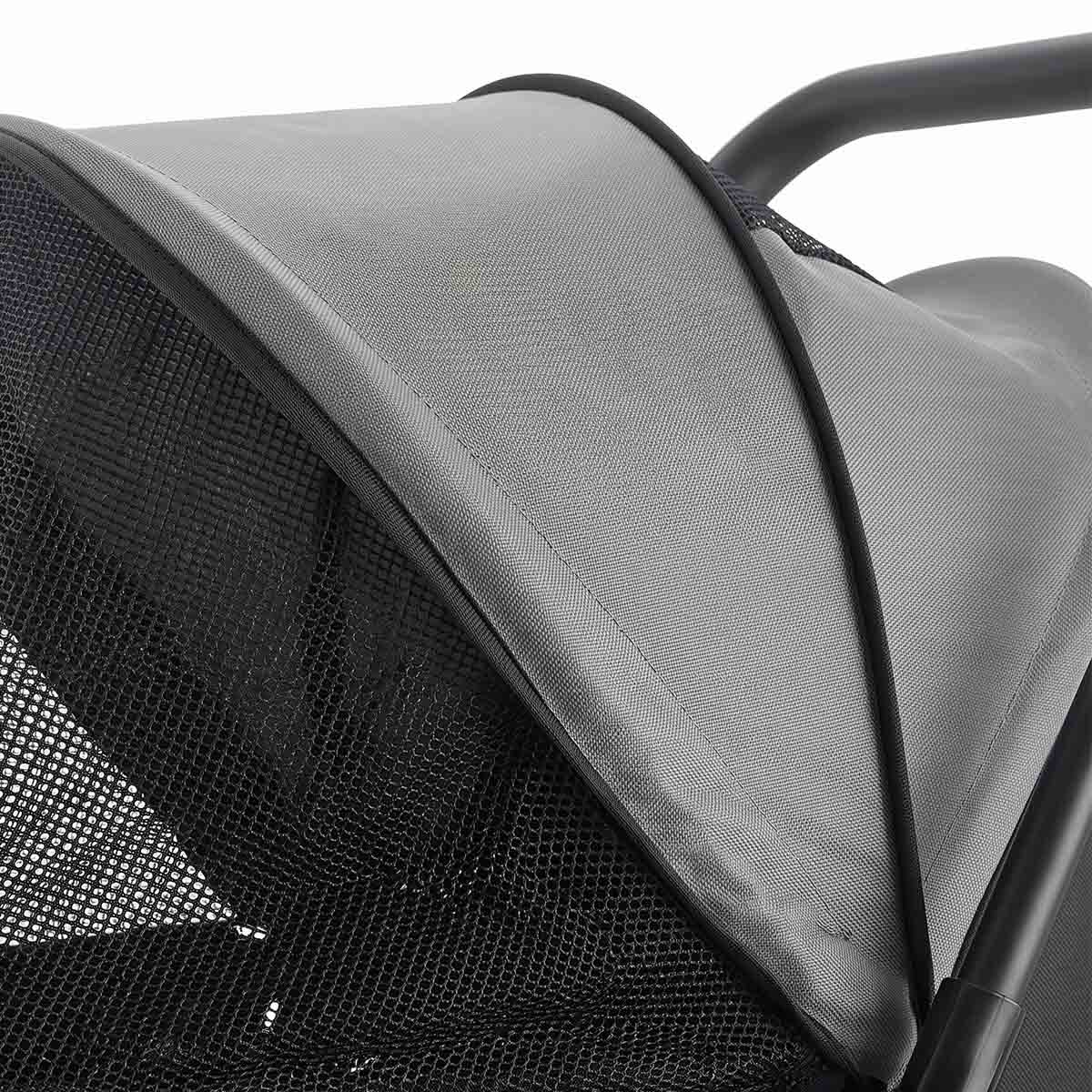 Foldable 4-Wheel Dog & Cat Stroller with Mesh Windows