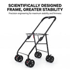 Double pet stroller metal frame designed for stability and daily outdoor use