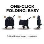 One click folding pet stroller for easy storage and travel
