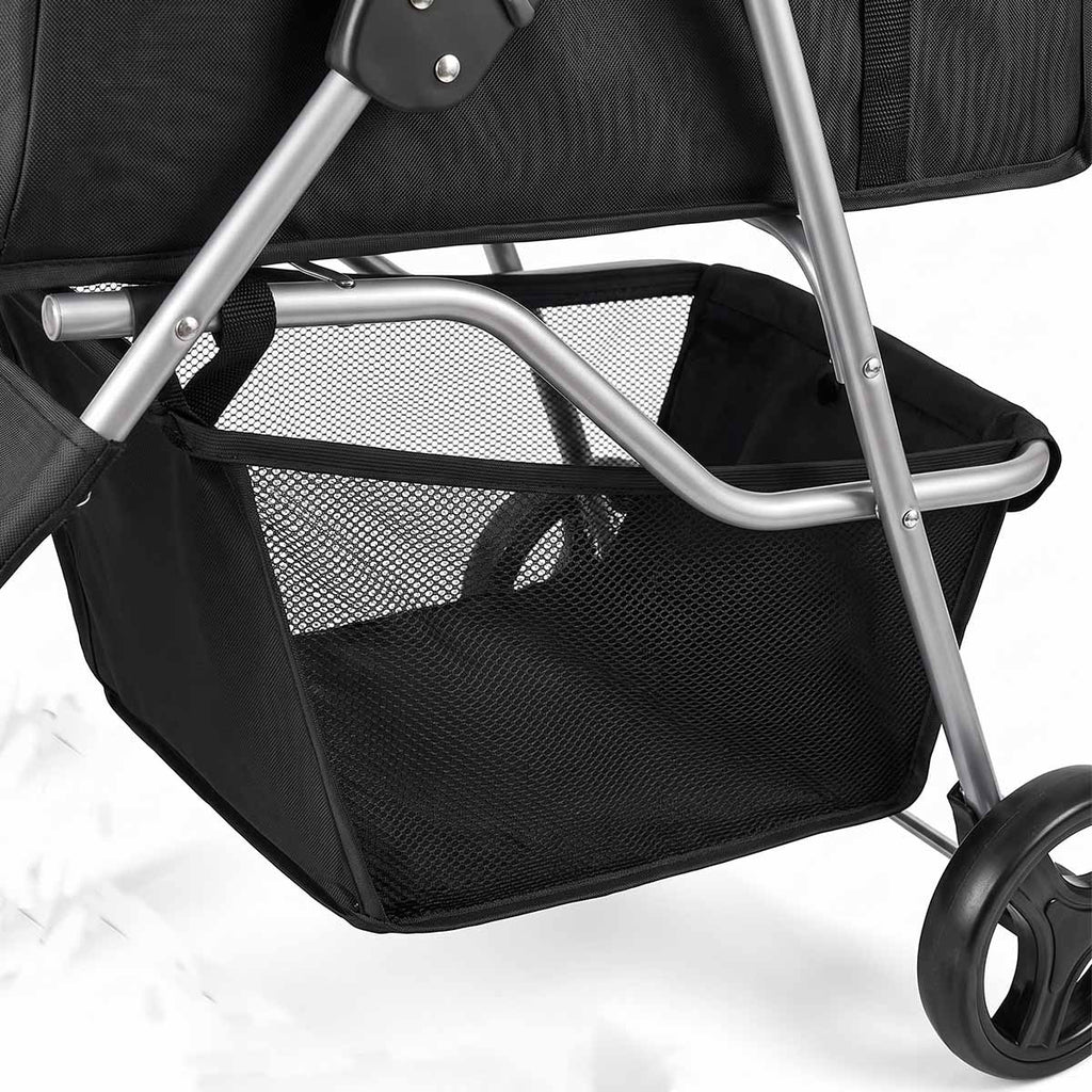 Foldable 3-Wheel Pet Stroller - Up to 35 lbs