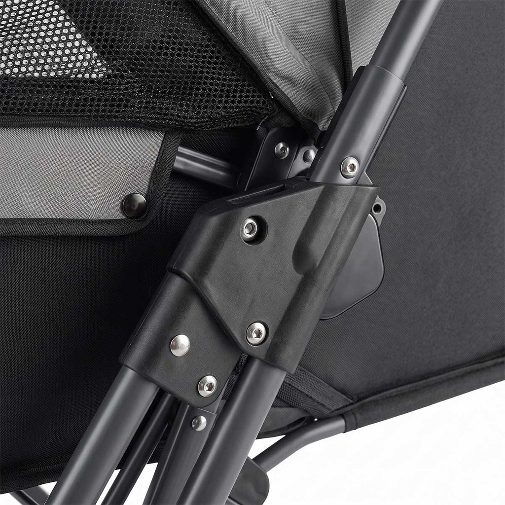 Foldable 4-Wheel Dog & Cat Stroller with Mesh Windows