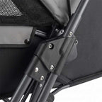 Foldable 4-Wheel Dog & Cat Stroller with Mesh Windows