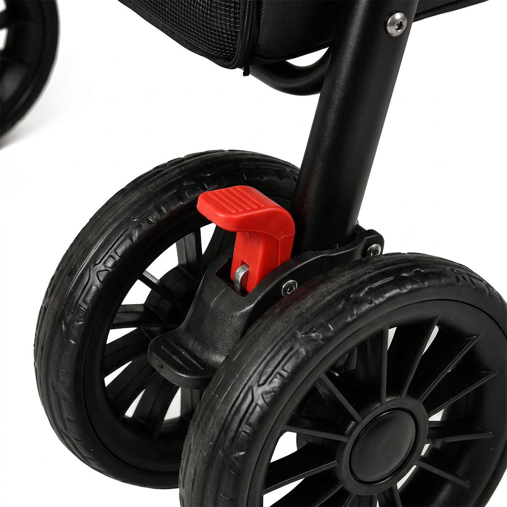 Foldable All-Terrain Pet Stroller for Dogs & Cats up to 33 lbs (Black)