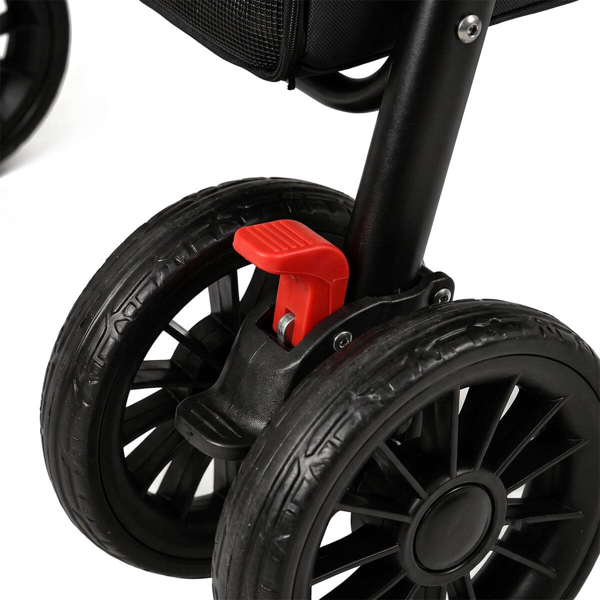 Foldable 4-Wheel Pet Stroller with Shockproof Wheels, Up to 33 lb