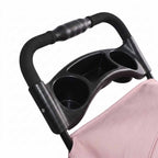 Pet stroller handlebar tray with two cup holders